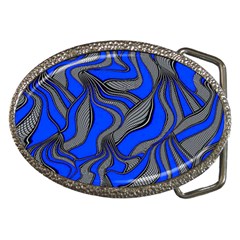 Foolish Movements Blue Belt Buckle (oval)