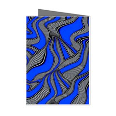 Foolish Movements Blue Mini Greeting Card (8 Pack)