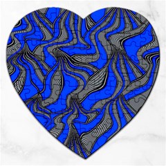 Foolish Movements Blue Jigsaw Puzzle (heart)