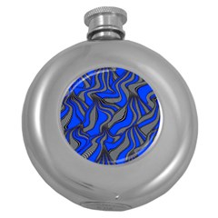 Foolish Movements Blue Hip Flask (round)