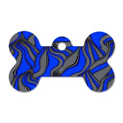 Foolish Movements Blue Dog Tag Bone (one Sided)