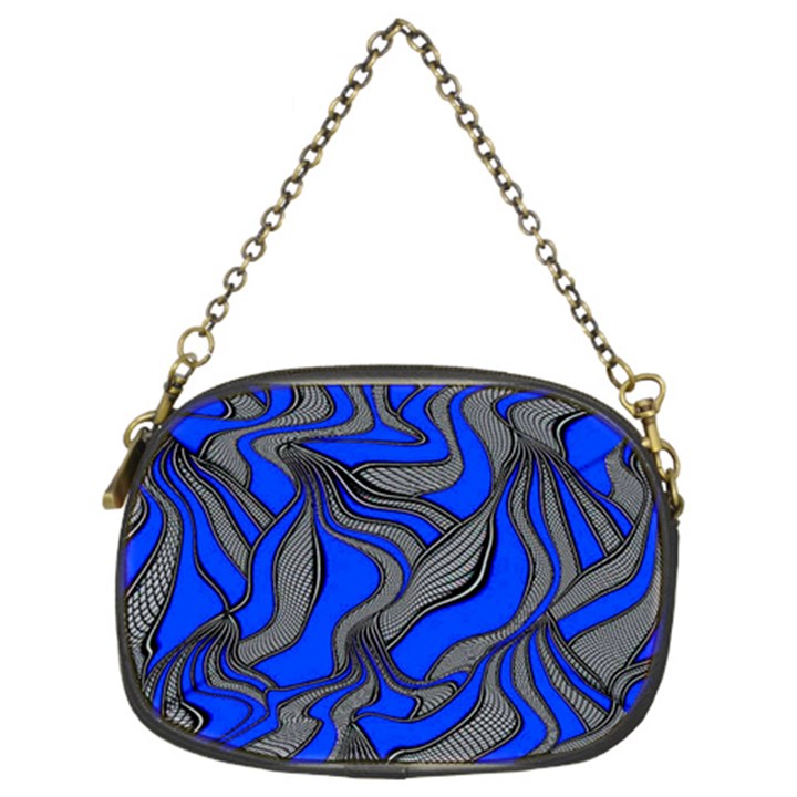 Foolish Movements Blue Chain Purse (Two Sided) 