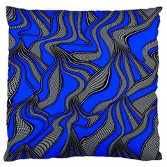 Foolish Movements Blue Large Cushion Case (two Sided) 