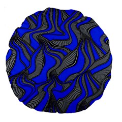 Foolish Movements Blue 18  Premium Round Cushion  by ImpressiveMoments