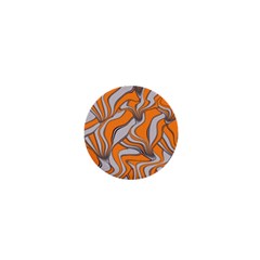 Foolish Movements Swirl Orange 1  Mini Button