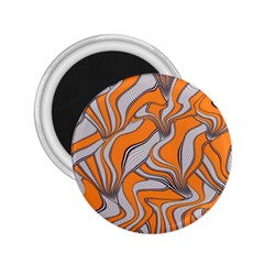 Foolish Movements Swirl Orange 2 25  Button Magnet