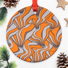 Foolish Movements Swirl Orange Round Ornament