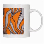 Foolish Movements Swirl Orange White Coffee Mug Right