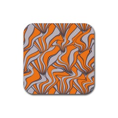 Foolish Movements Swirl Orange Drink Coaster (square)