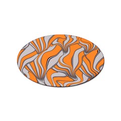 Foolish Movements Swirl Orange Sticker (oval)