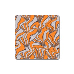 Foolish Movements Swirl Orange Magnet (square)