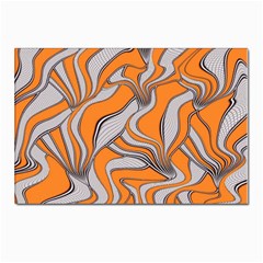 Foolish Movements Swirl Orange Postcards 5  X 7  (10 Pack)