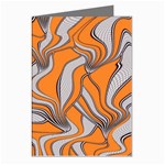 Foolish Movements Swirl Orange Greeting Card (8 Pack) Left