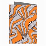 Foolish Movements Swirl Orange Greeting Card (8 Pack) Right