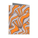 Foolish Movements Swirl Orange Mini Greeting Card Right