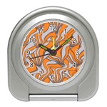 Foolish Movements Swirl Orange Desk Alarm Clock Front