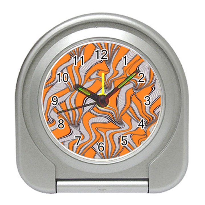 Foolish Movements Swirl Orange Desk Alarm Clock