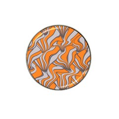 Foolish Movements Swirl Orange Golf Ball Marker 4 Pack (for Hat Clip)