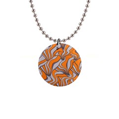 Foolish Movements Swirl Orange Button Necklace