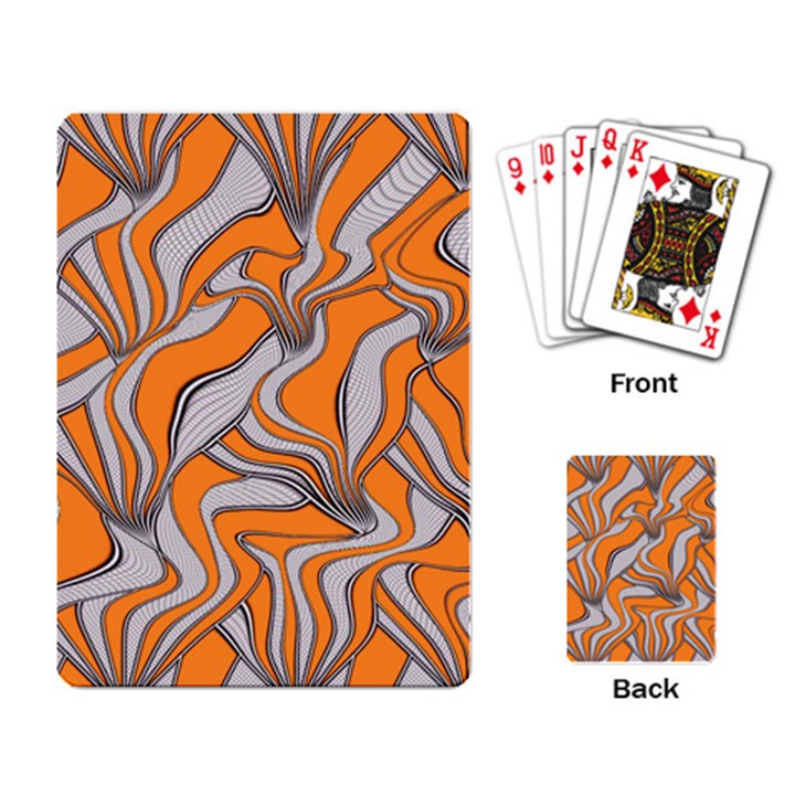 Foolish Movements Swirl Orange Playing Cards Single Design