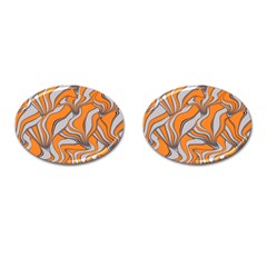 Foolish Movements Swirl Orange Cufflinks (oval) by ImpressiveMoments