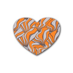 Foolish Movements Swirl Orange Drink Coasters (heart) by ImpressiveMoments