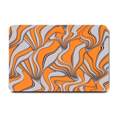 Foolish Movements Swirl Orange Small Door Mat