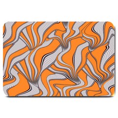 Foolish Movements Swirl Orange Large Door Mat by ImpressiveMoments