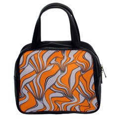 Foolish Movements Swirl Orange Classic Handbag (two Sides)