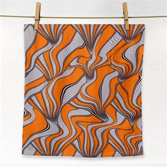 Foolish Movements Swirl Orange Face Towel