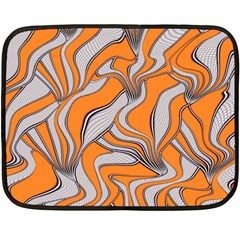 Foolish Movements Swirl Orange Mini Fleece Blanket (two Sided)