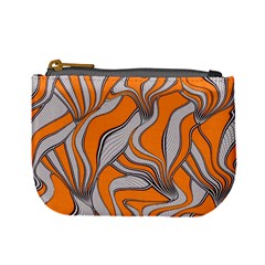 Foolish Movements Swirl Orange Coin Change Purse