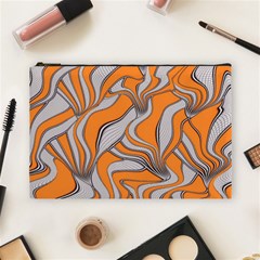 Foolish Movements Swirl Orange Cosmetic Bag (large)