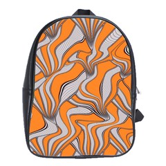 Foolish Movements Swirl Orange School Bag (large)