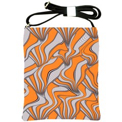 Foolish Movements Swirl Orange Shoulder Sling Bag