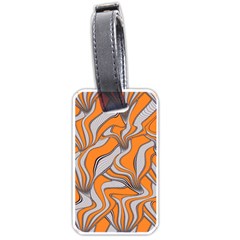 Foolish Movements Swirl Orange Luggage Tag (one Side)