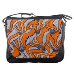 Foolish Movements Swirl Orange Messenger Bag