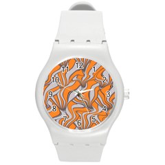 Foolish Movements Swirl Orange Plastic Sport Watch (medium)