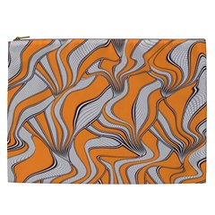 Foolish Movements Swirl Orange Cosmetic Bag (xxl)