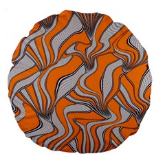 Foolish Movements Swirl Orange 18  Premium Round Cushion 