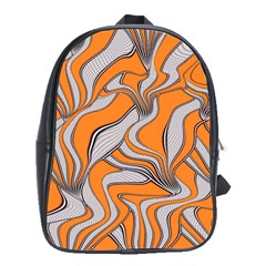 Foolish Movements Swirl Orange School Bag (xl)