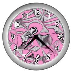 Foolish Movements Pink Effect Jpg Wall Clock (silver)