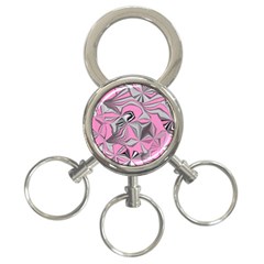 Foolish Movements Pink Effect Jpg 3-ring Key Chain