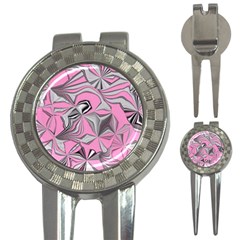 Foolish Movements Pink Effect Jpg Golf Pitchfork & Ball Marker