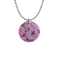 Foolish Movements Pink Effect Jpg Button Necklace