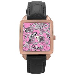 Foolish Movements Pink Effect Jpg Rose Gold Leather Watch  by ImpressiveMoments