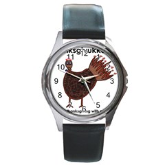 Turkey Round Metal Watch (silver Rim)