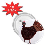 Turkey 1 75  Button (10 Pack) by Thanksgivukkah