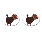 Turkey Cufflinks (Oval) Front(Pair)