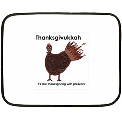 Turkey Mini Fleece Blanket (two Sided) by Thanksgivukkah